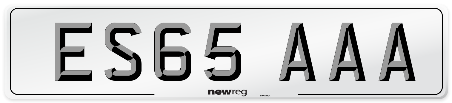 ES65 AAA Number Plate from New Reg